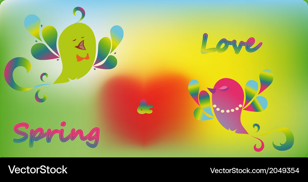 Spring Birds Vector Bird spring Royalty Free Vector Image - VectorStock