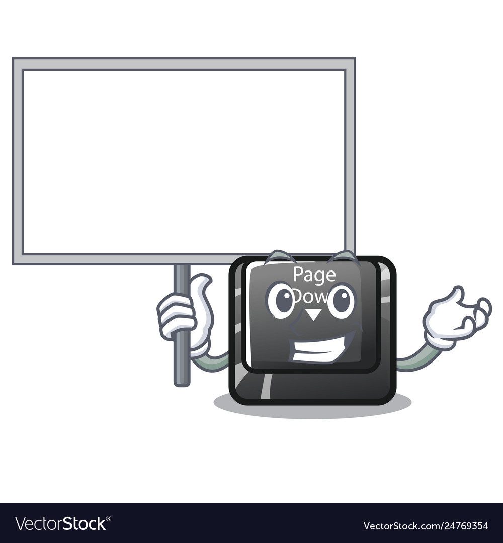 Bring board character page down button installed
