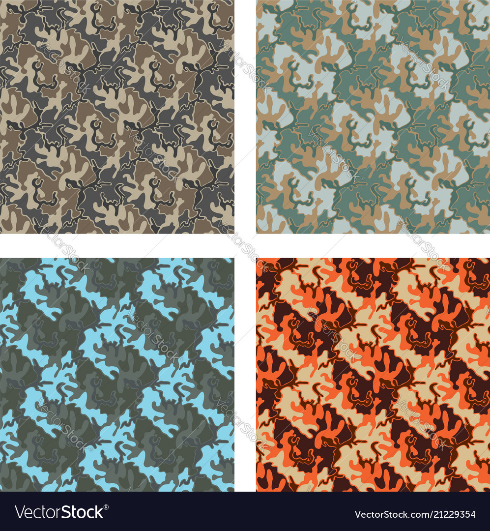 Camouflage pattern design with different color