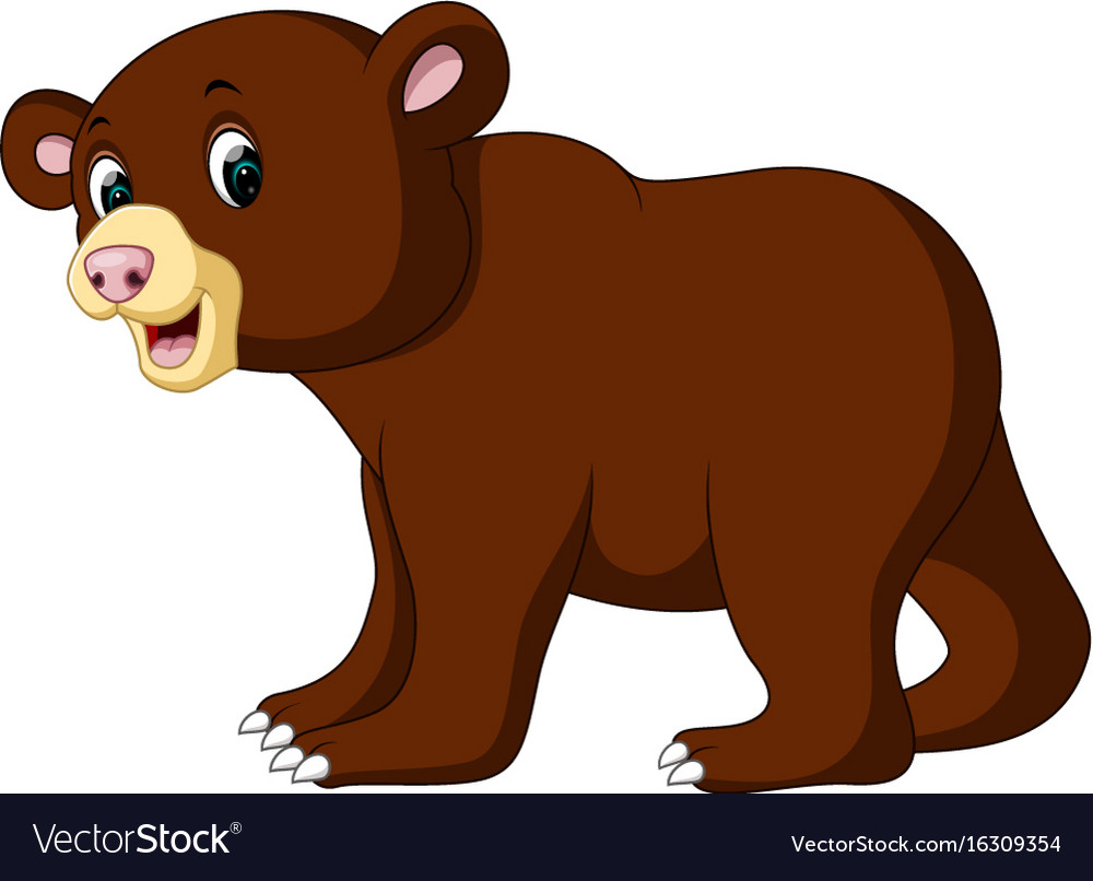 Cartoon funny bear Royalty Free Vector Image - VectorStock