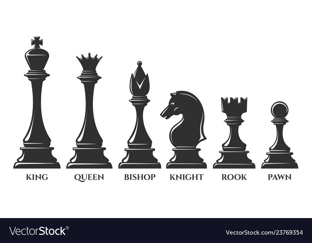 Chess name letters Royalty Free Vector Image - VectorStock