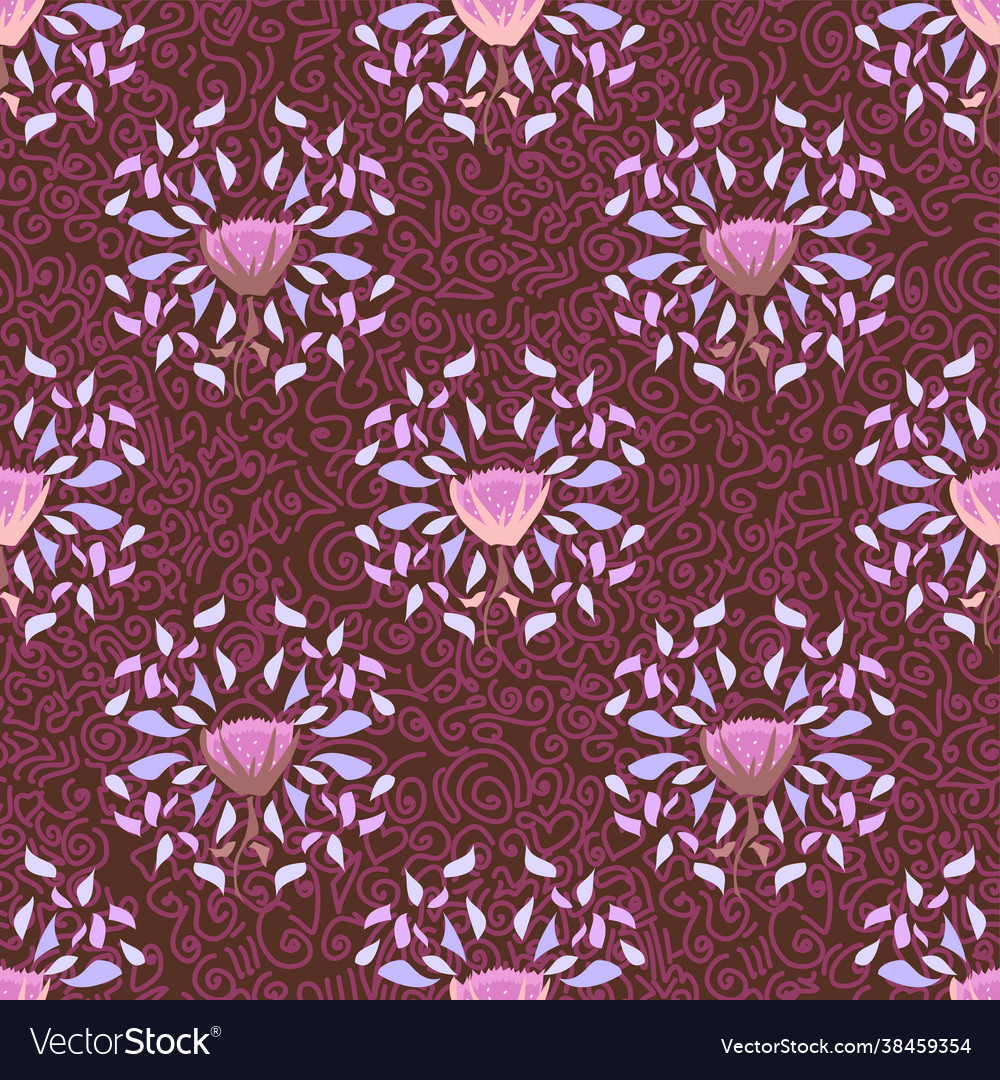 Decorative symmetrical abstract repeat pattern vector image Decorative symmetrical abstract repeat pattern