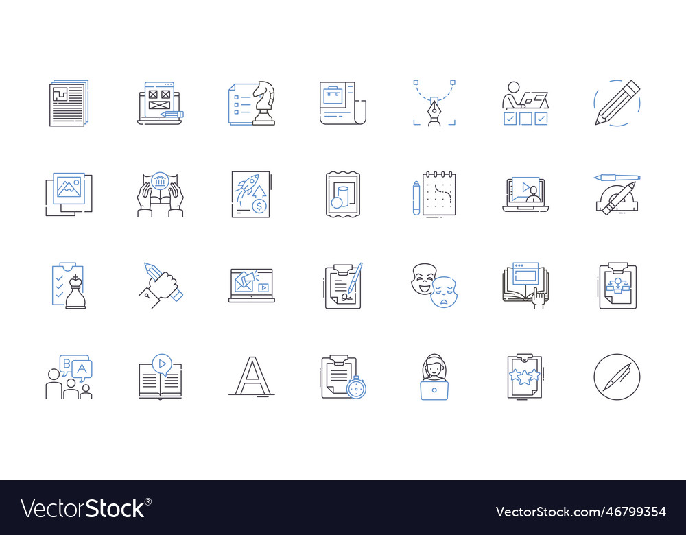 Abführlinie Icons Sammlung Darstellung