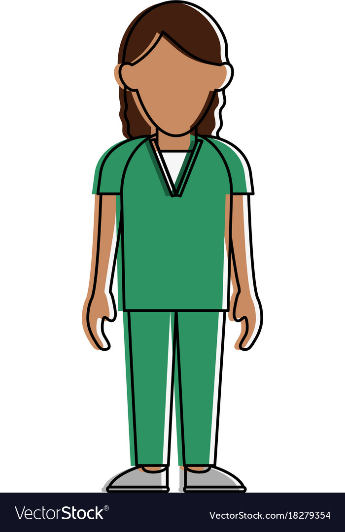 Doctor in surgery uniform avatar full body icon Vector Image