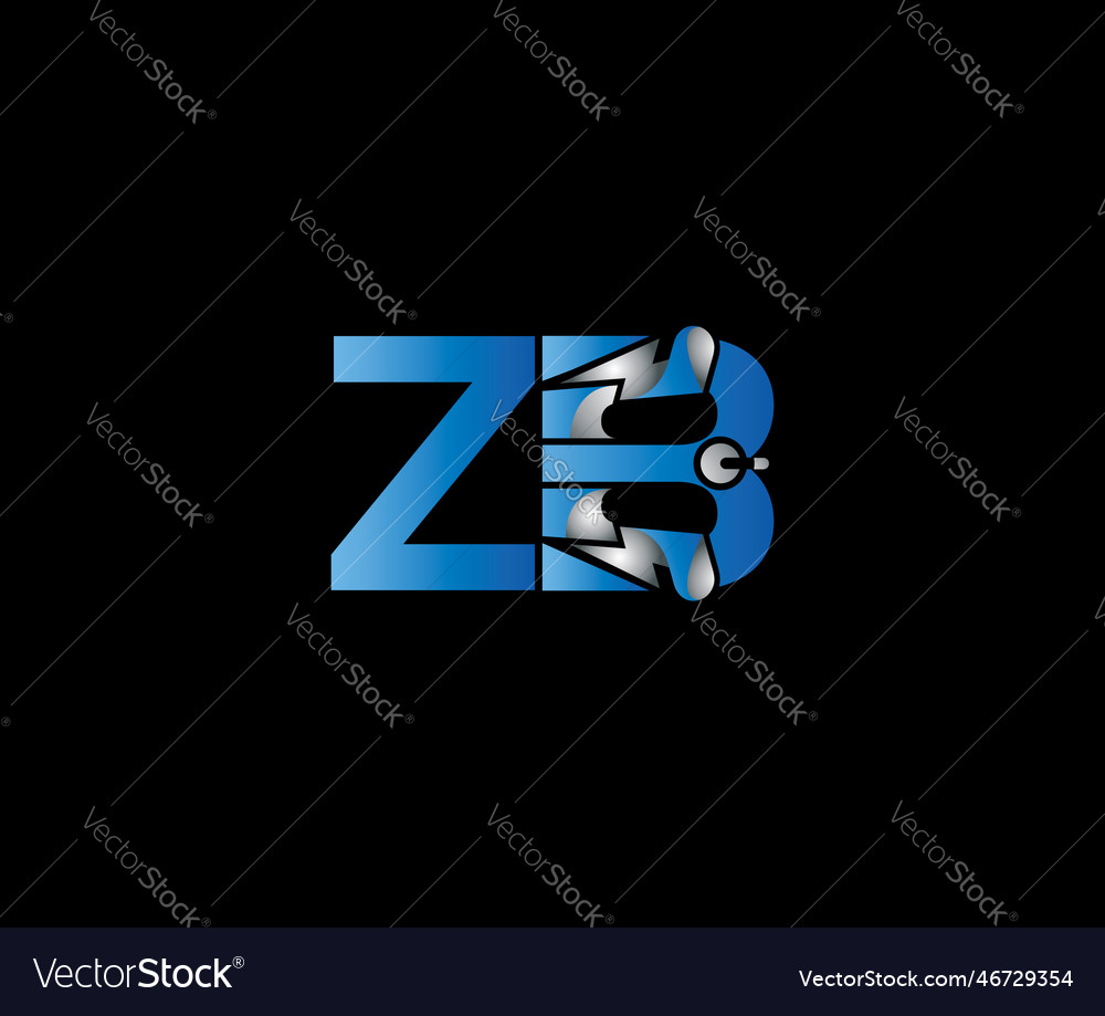 Electric zb letter creative company logo design