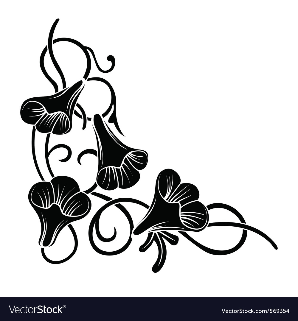 Download Floral corner Royalty Free Vector Image - VectorStock