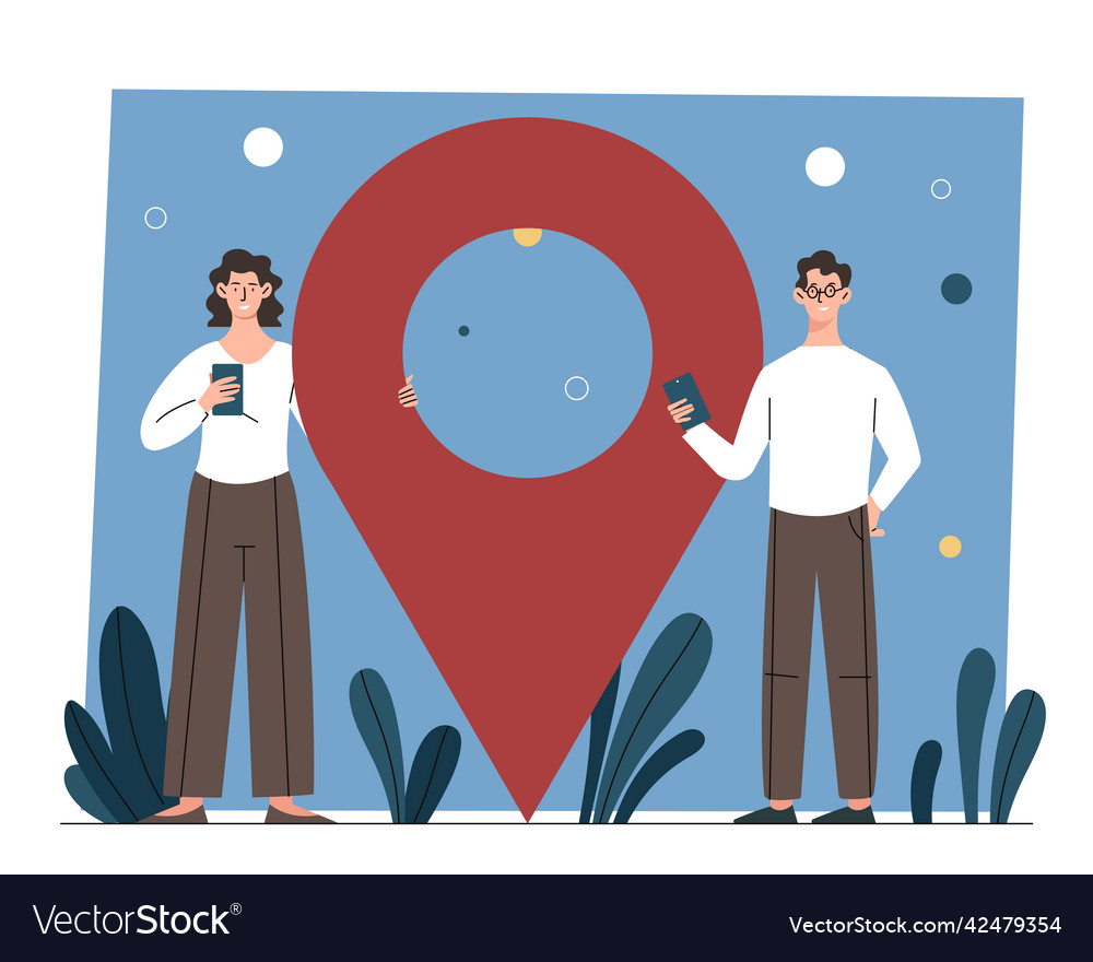Gps navigation system concept vector image Gps navigation system concept