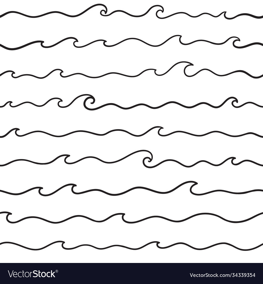 Hand drawing abstract texture seamless pattern vector image Hand drawing abstract texture seamless pattern