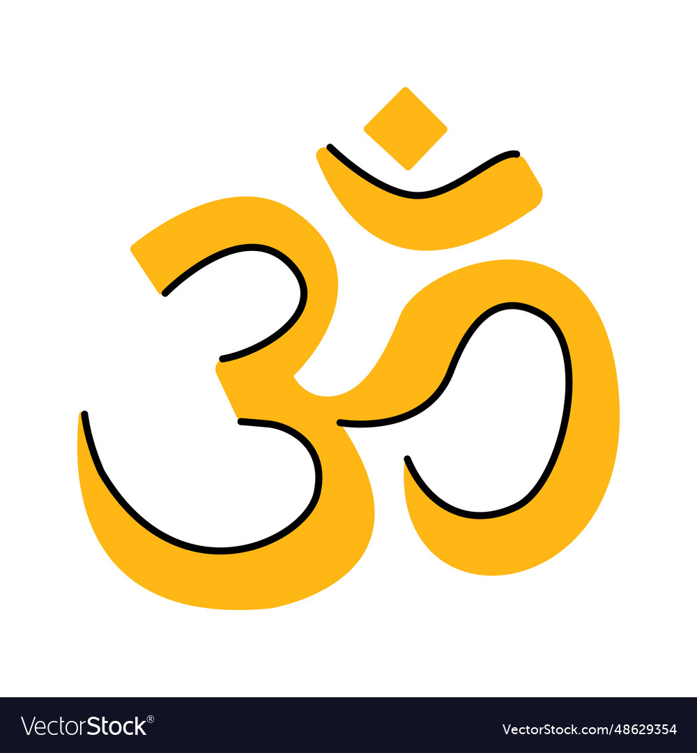 Hinduism color concept religion isolated element Vector Image