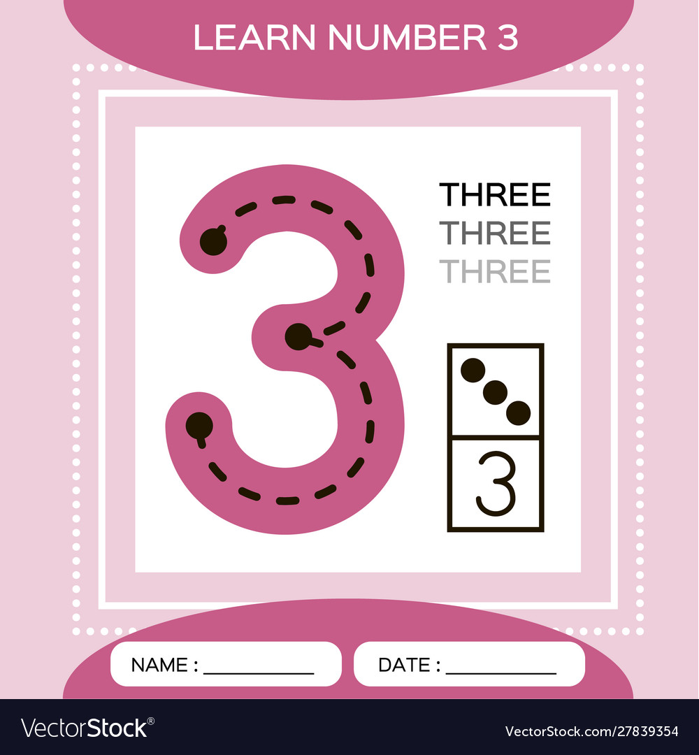 learn-numbers-3-three-children-educational-game-vector-image