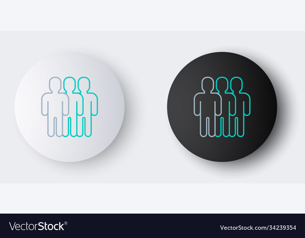 Line users group icon isolated on grey background vector image Line users group icon isolated on grey background