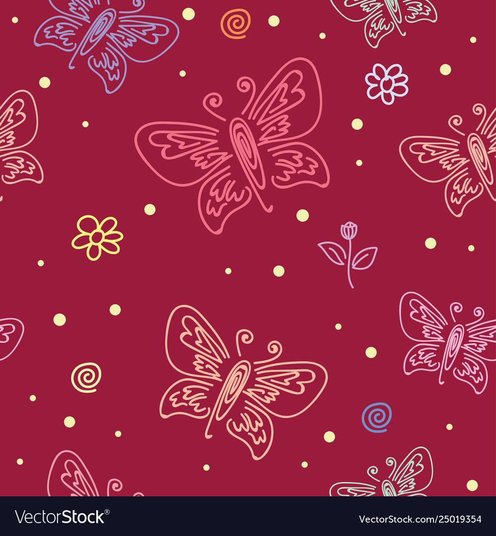 Seamless pattern with motifs various vector image Seamless pattern with motifs various