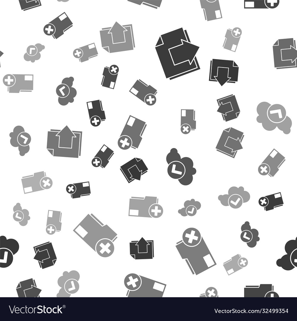 Set next page arrow delete folder cloud vector image Set next page arrow delete folder cloud