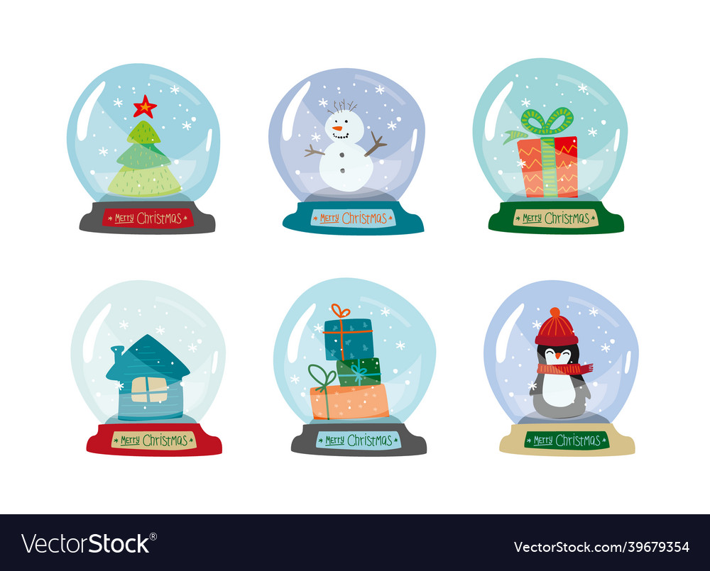 Snow globe christmas set xmas collection