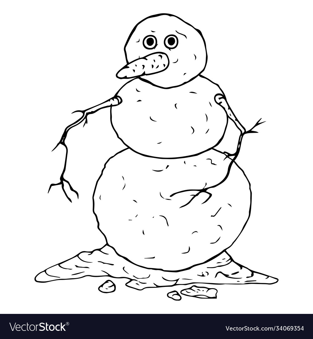 Snowman icon with a carrot instead
