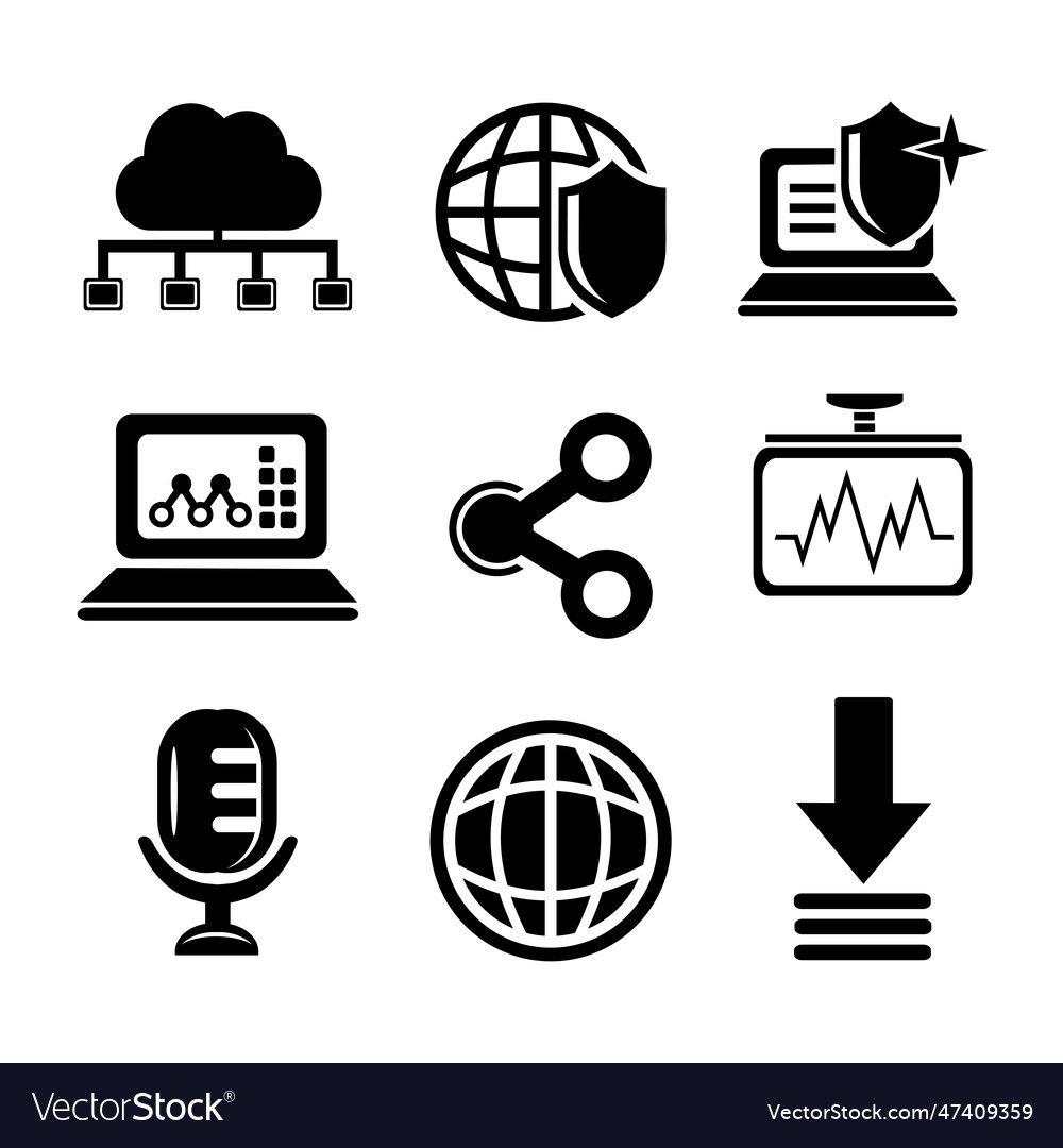 A set of icons web technologies