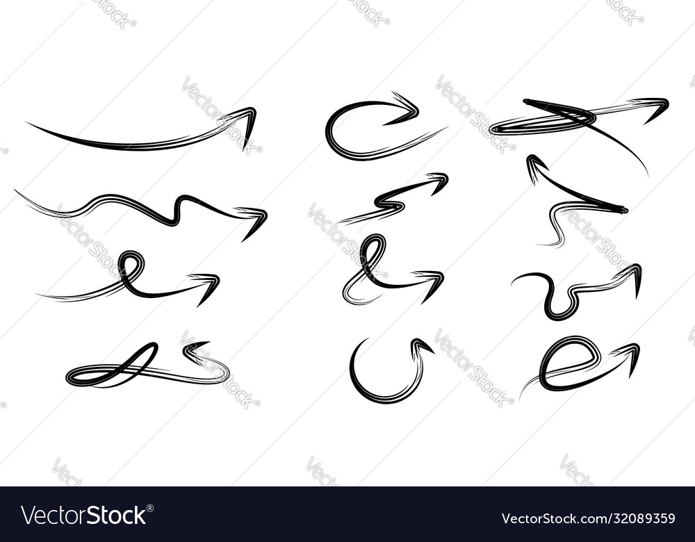 Abstract arrow set element design Vector Image Abstract arrow set element design