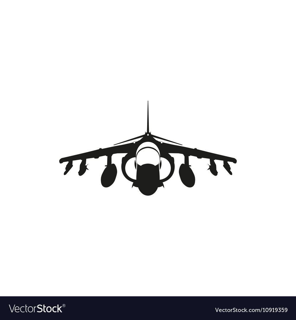 Black Fighter Jet Icon
