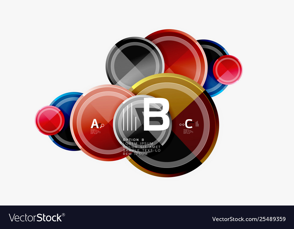 Circular pattern abstract circles composition
