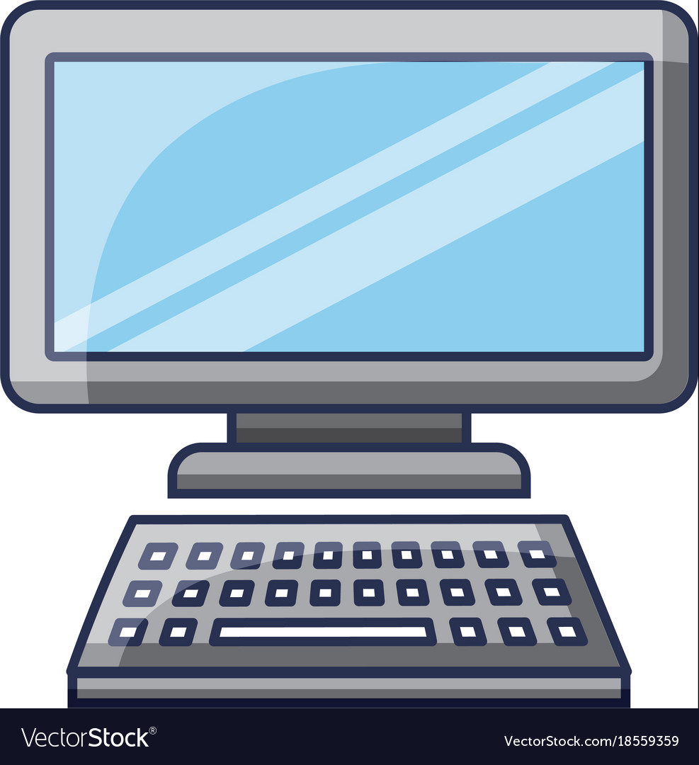 Computer monitor with keyboard technology gadget