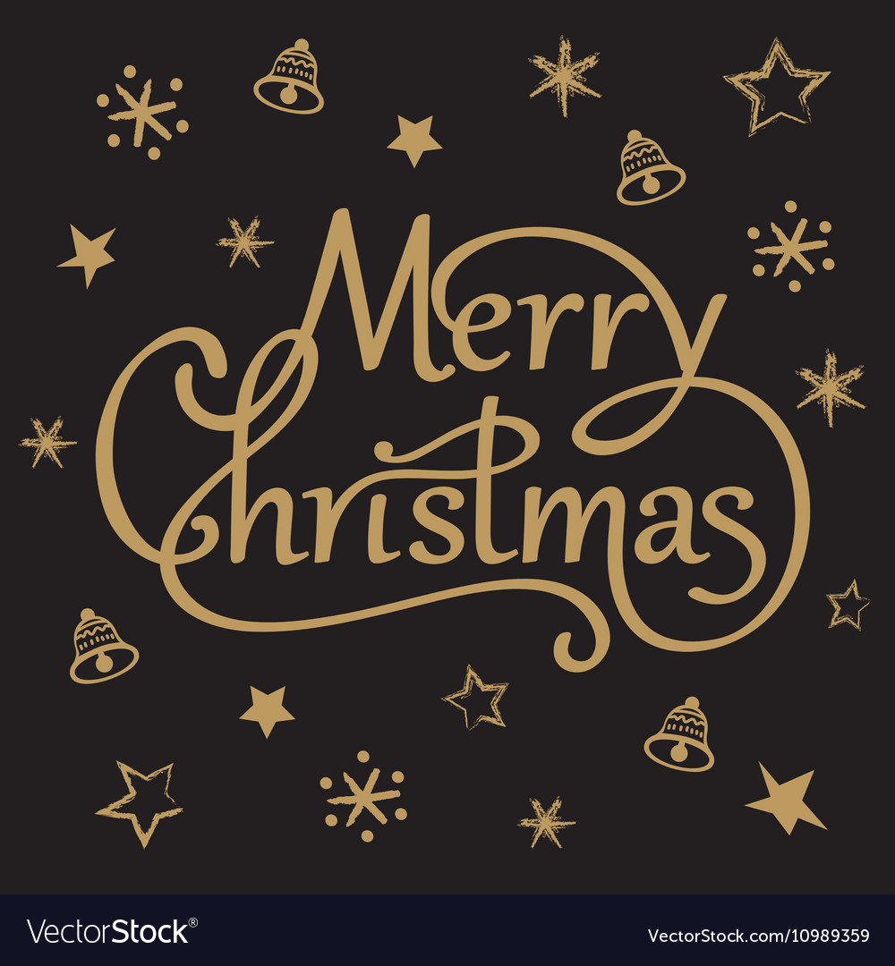 Handbeschriftete Merry Weihnachtskarte