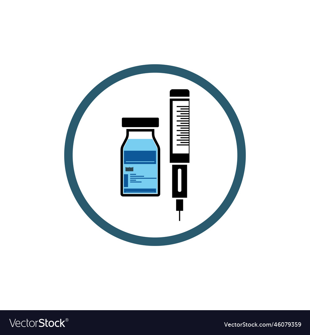 Insulin injection icon simple design element