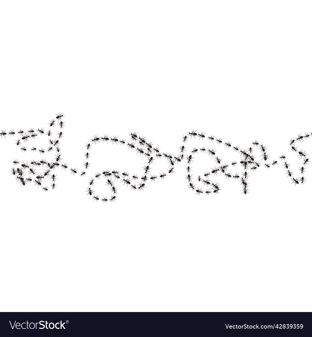 Many ants seamless pattern Vector Image Many ants seamless pattern