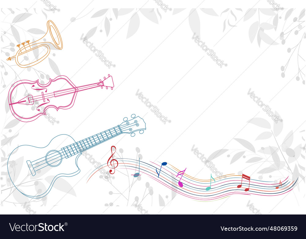 Music design musical instruments and wave