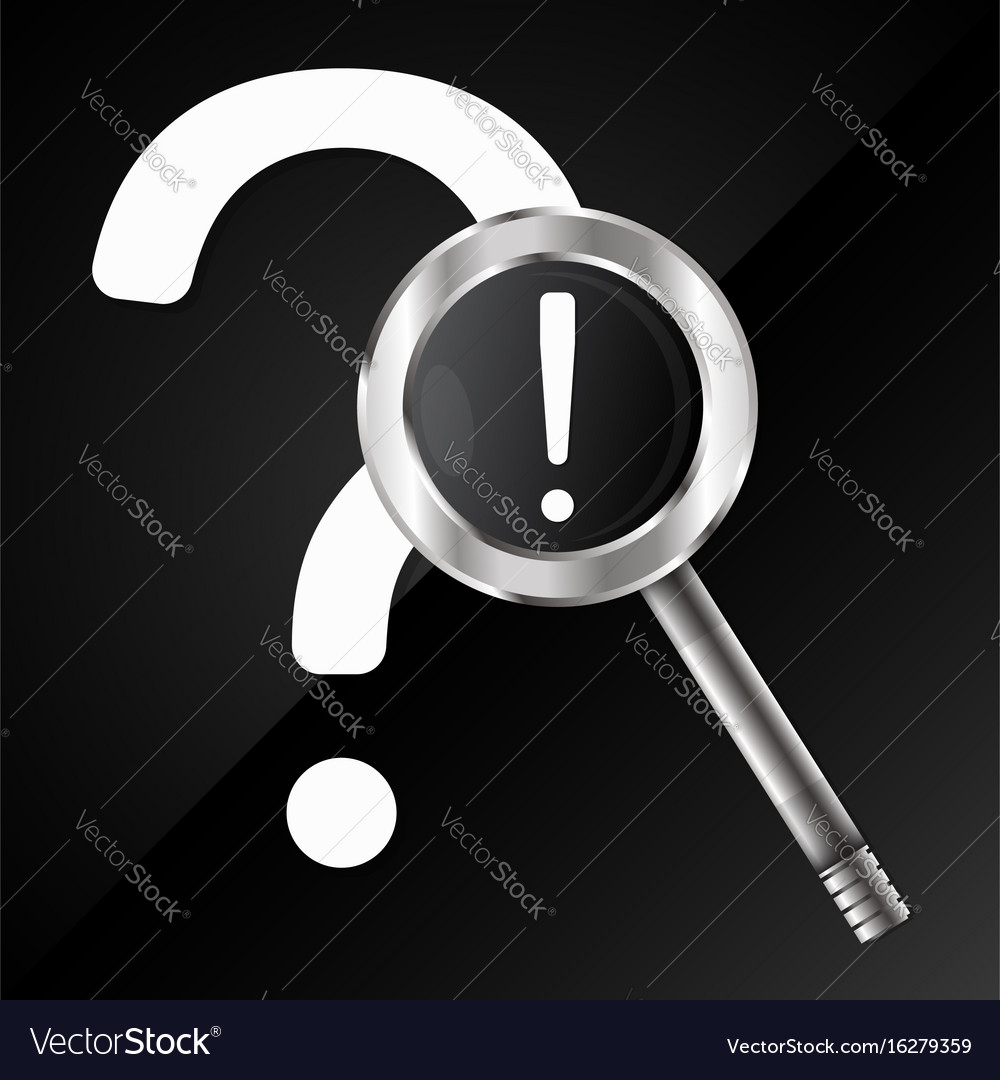 Question And Answer With A Magnifying Glass Vector Image 5115