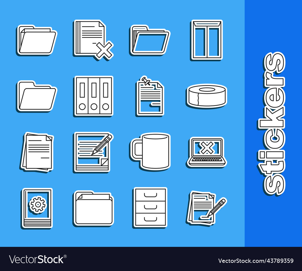 Set line blank notebook and pencil with eraser vector image Set line blank notebook and pencil with eraser