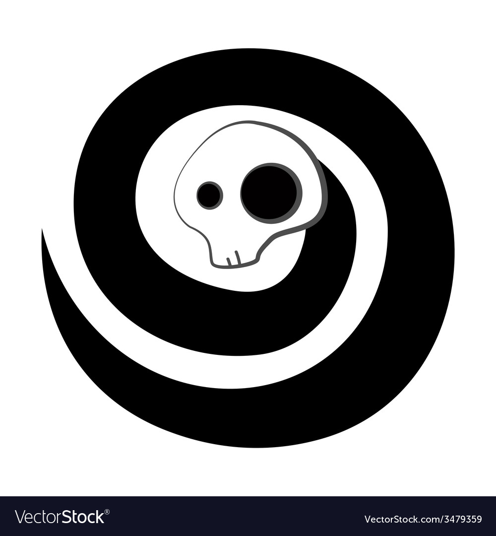 Spiral skeleton spirit Royalty Free Vector Image