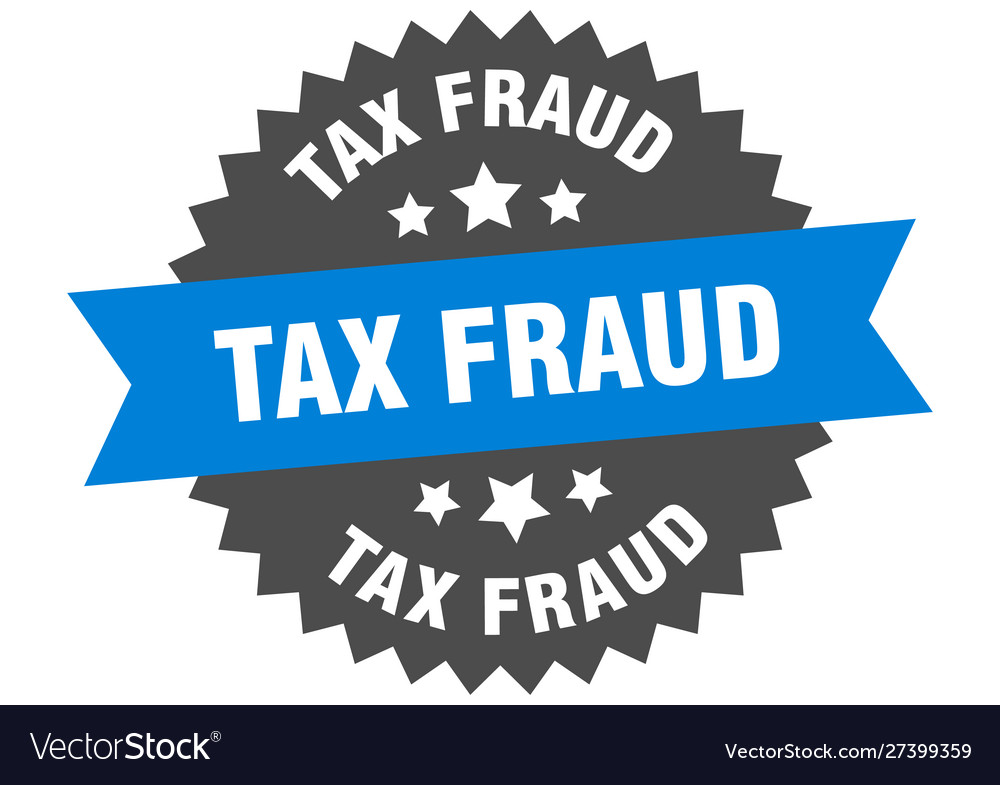 Tax fraud sign blue-black circular band