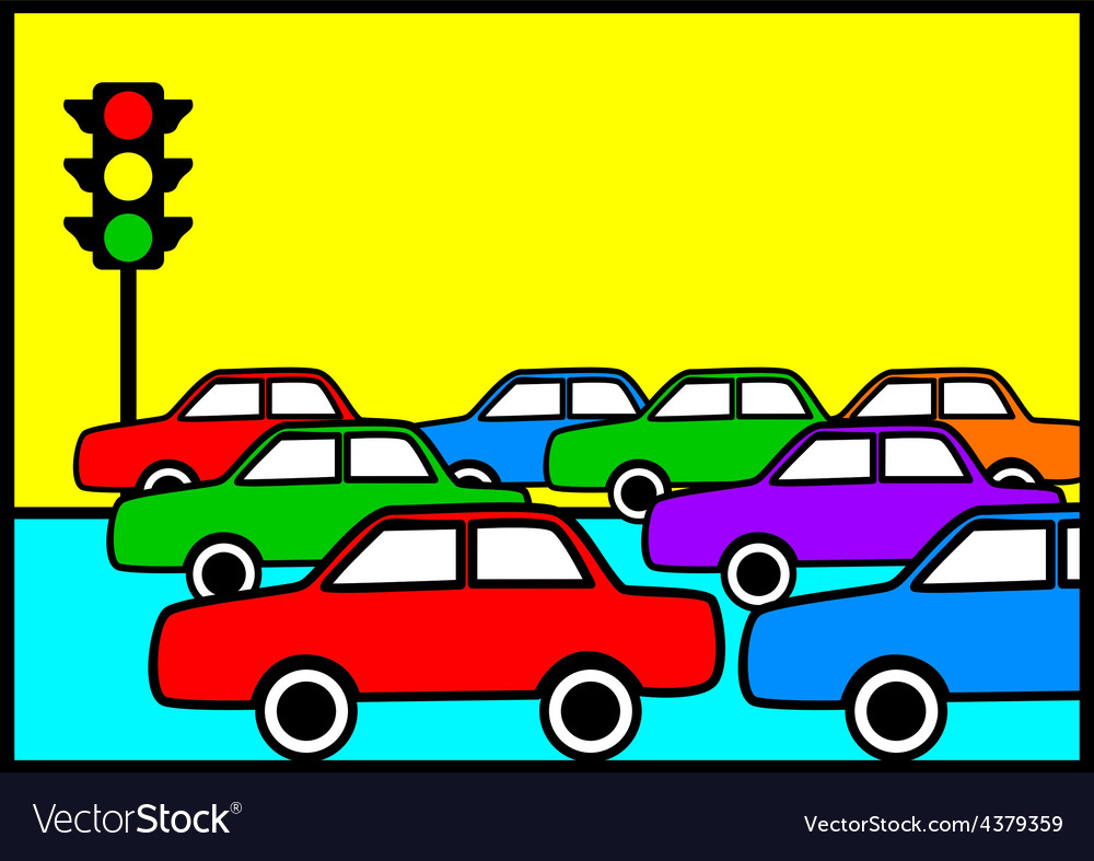 Traffic jam Royalty Free Vector Image - VectorStock