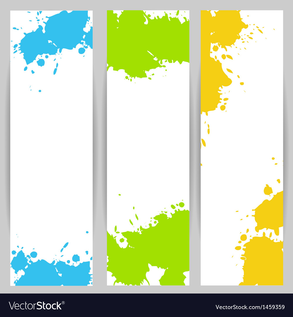 Vertical banners with paint splash