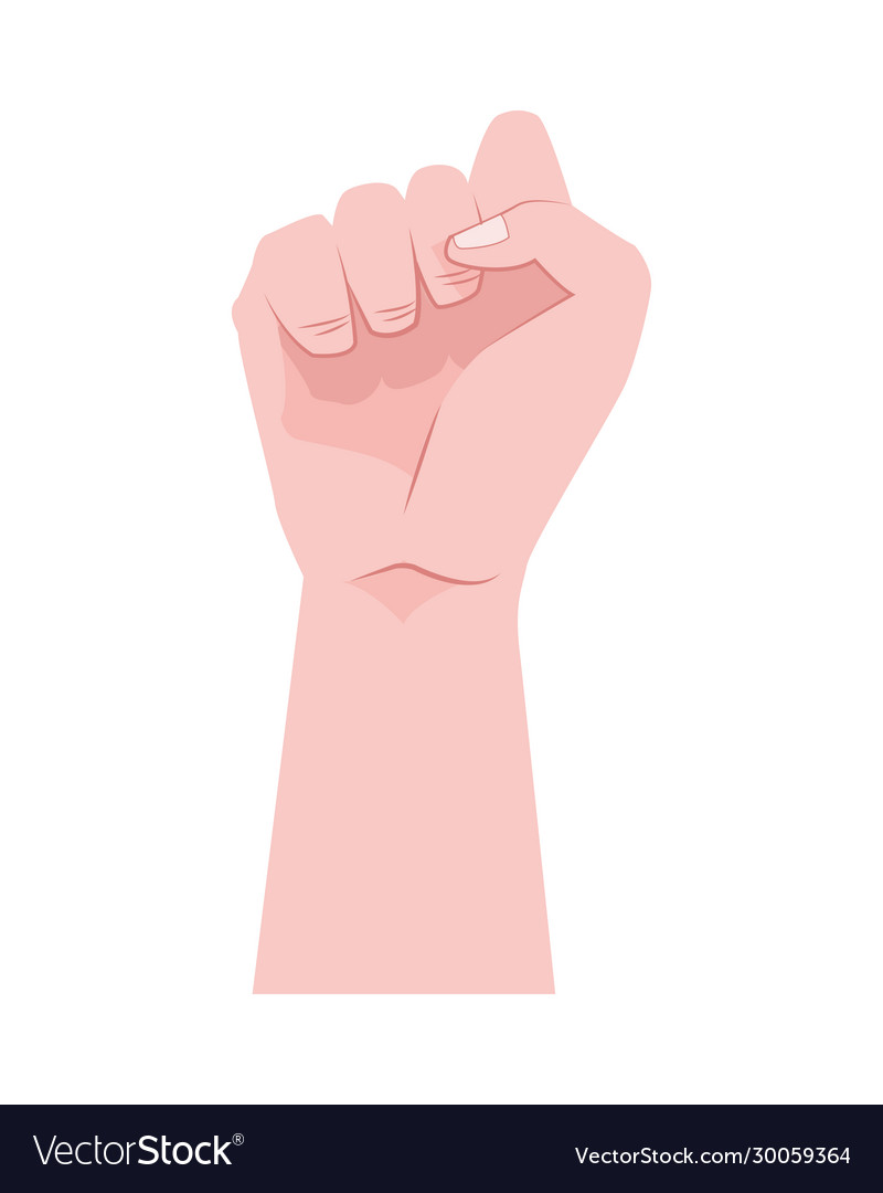 Activist hand human protesting fist Royalty Free Vector