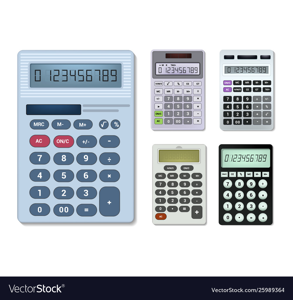 Calculator business accounting calculation Vector Image