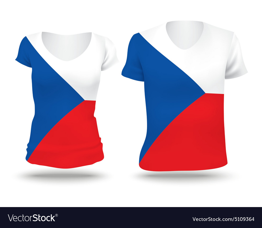 Flag Shirt Design Of Czech Republic Royalty Free Vector