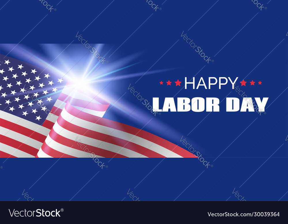Happy labor day banner long banner vector image Happy labor day banner long banner