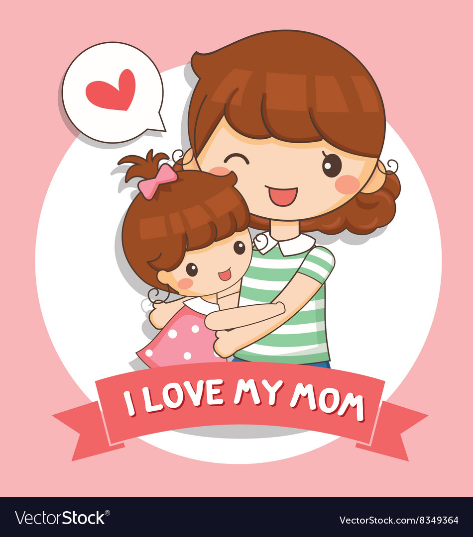 Download Love my mom Royalty Free Vector Image - VectorStock