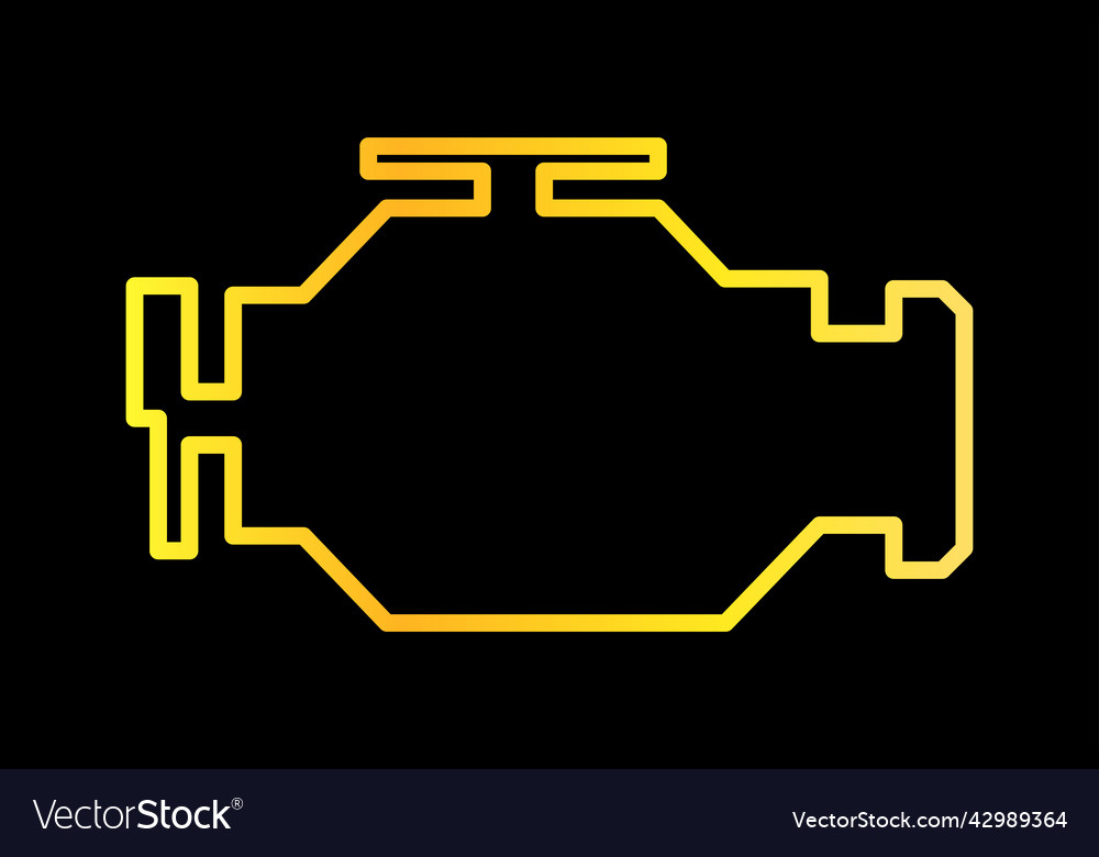 Malfunction indicator icon on car dashboard check vector image Malfunction indicator icon on car dashboard check