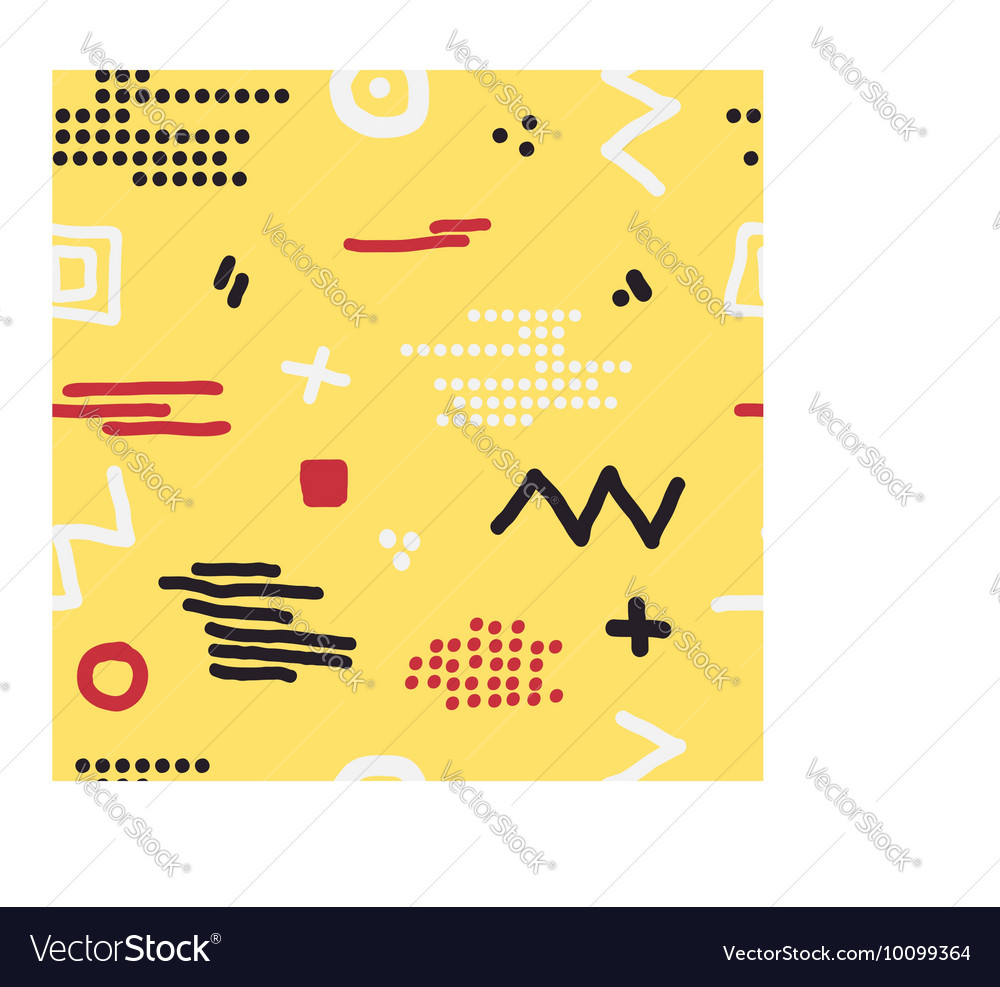 Modern hand draw abstract seamless pattern