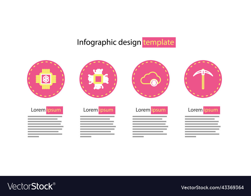 Set line cryptocurrency cloud mining pickaxe vector image Set line cryptocurrency cloud mining pickaxe