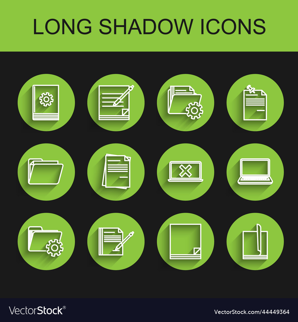 Set line folder settings with gears blank