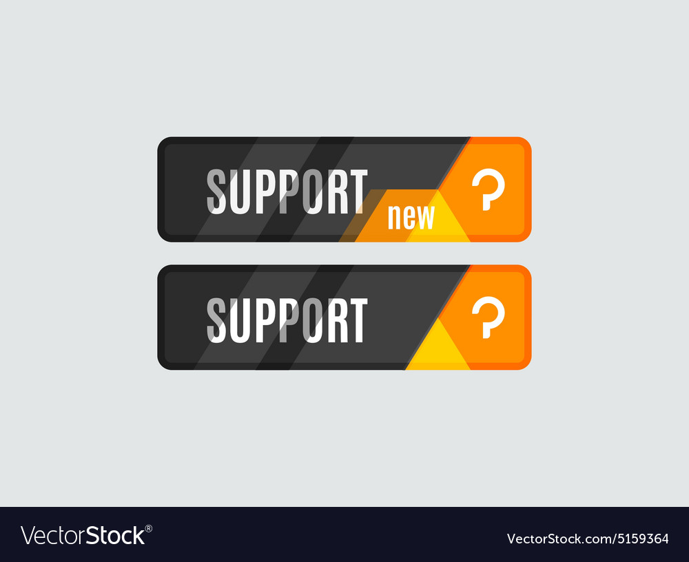 Support button futuristic hi-tech ui design