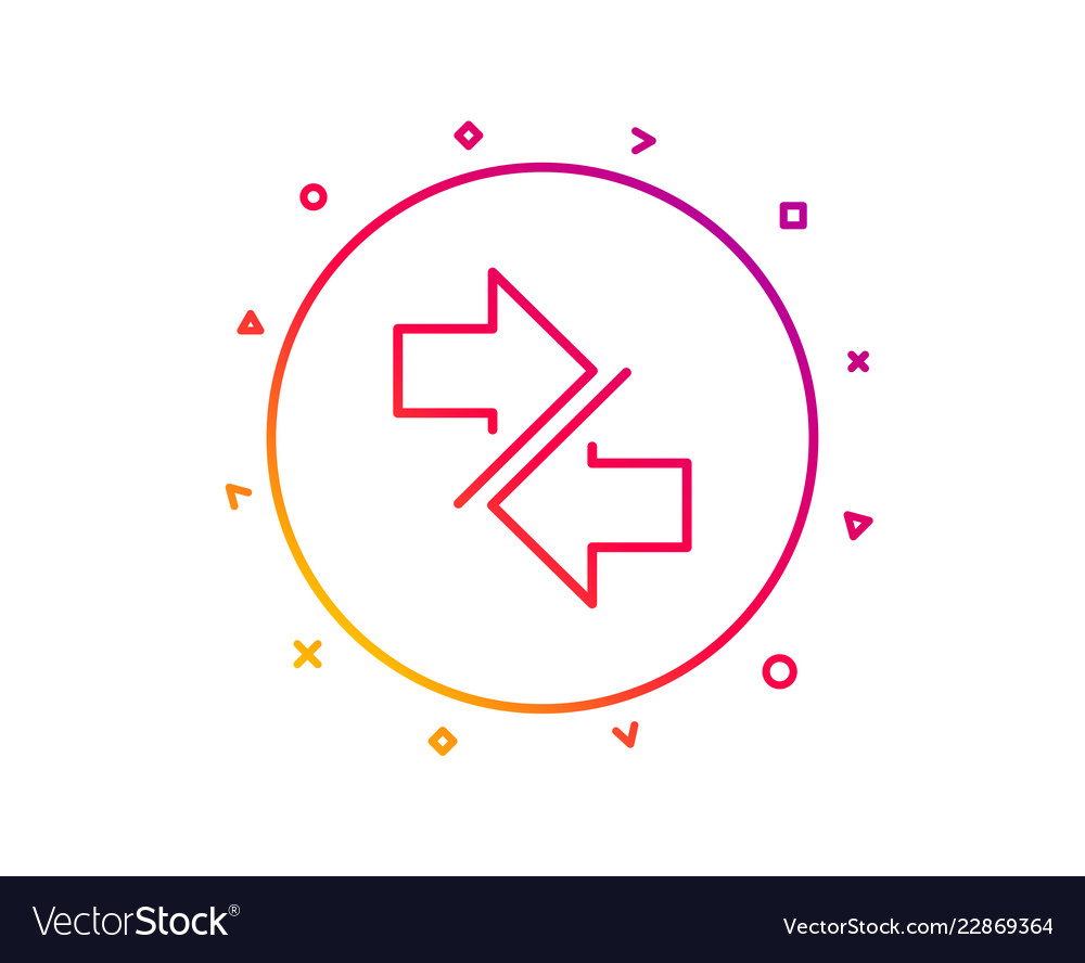 Synchronize arrows line icon arrowheads