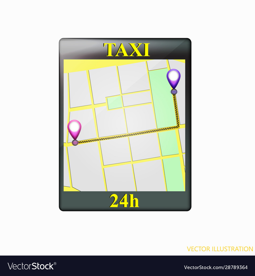 Taxi service design order in city map