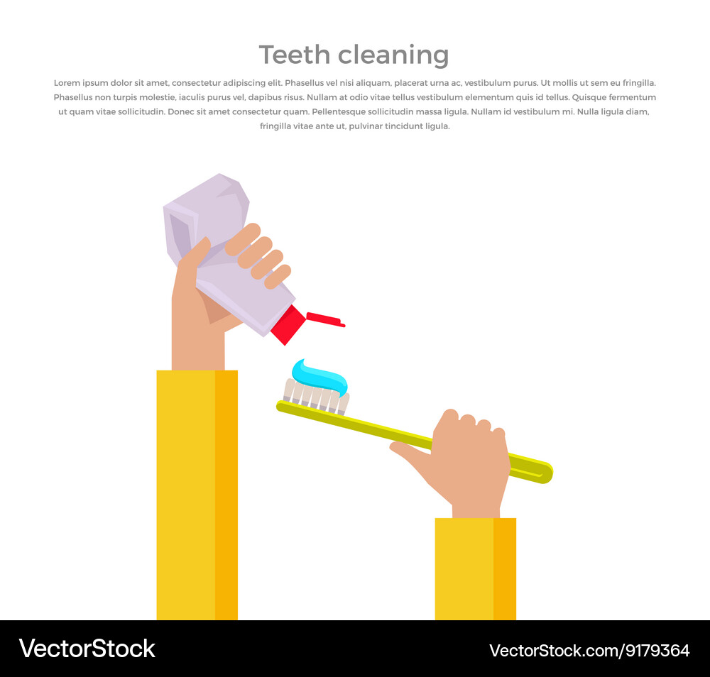 Teeth Cleaning Concept Design Banner Royalty Free Vector