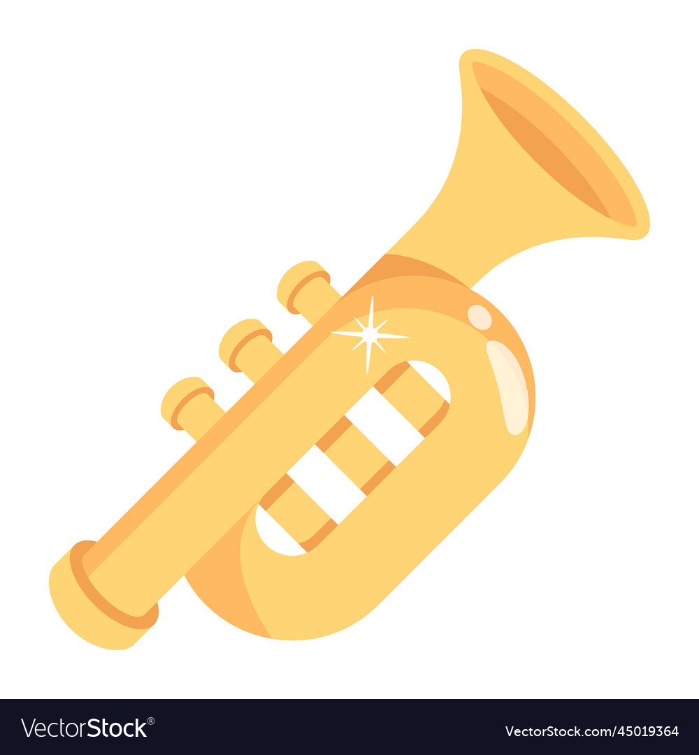 Trompeten flache Icon Design