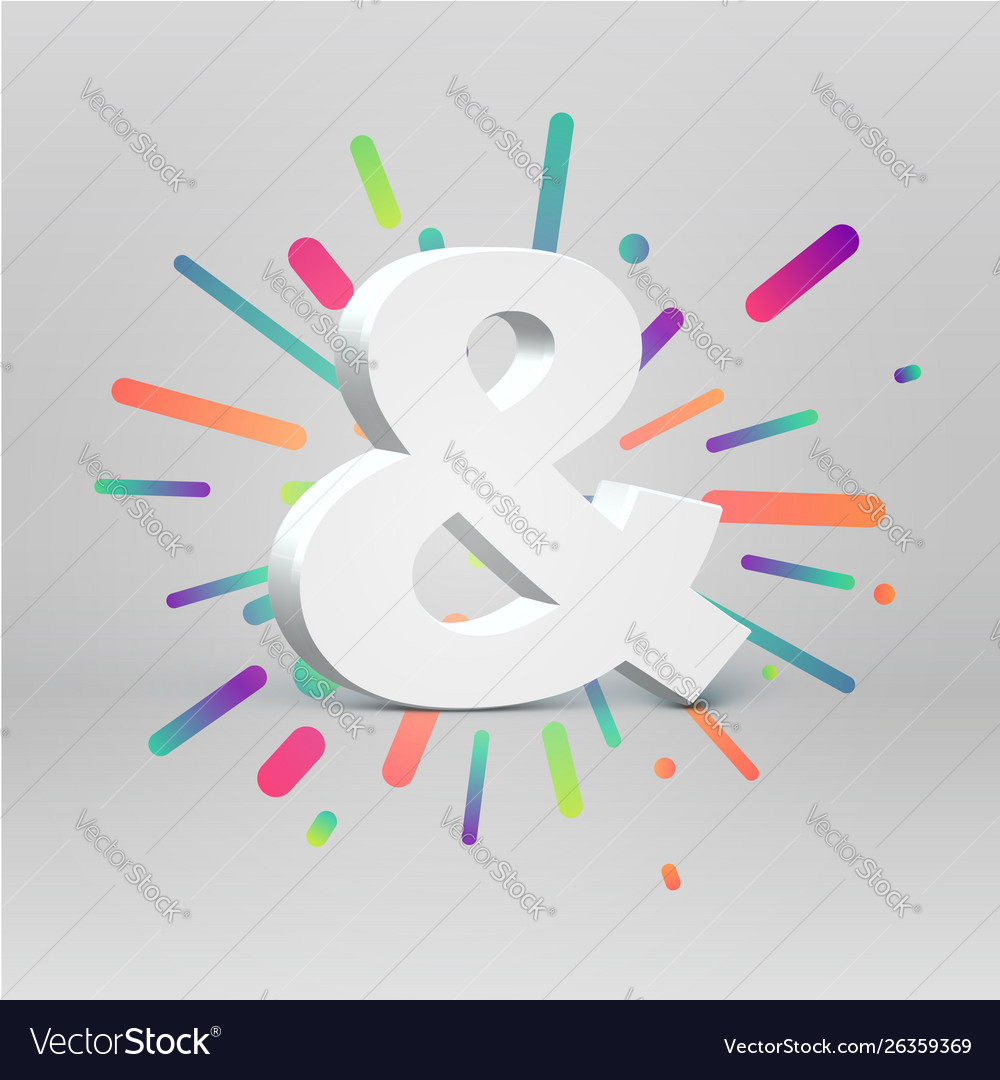 3d character from a fontset with colorful vector image 3d character from a fontset with colorful