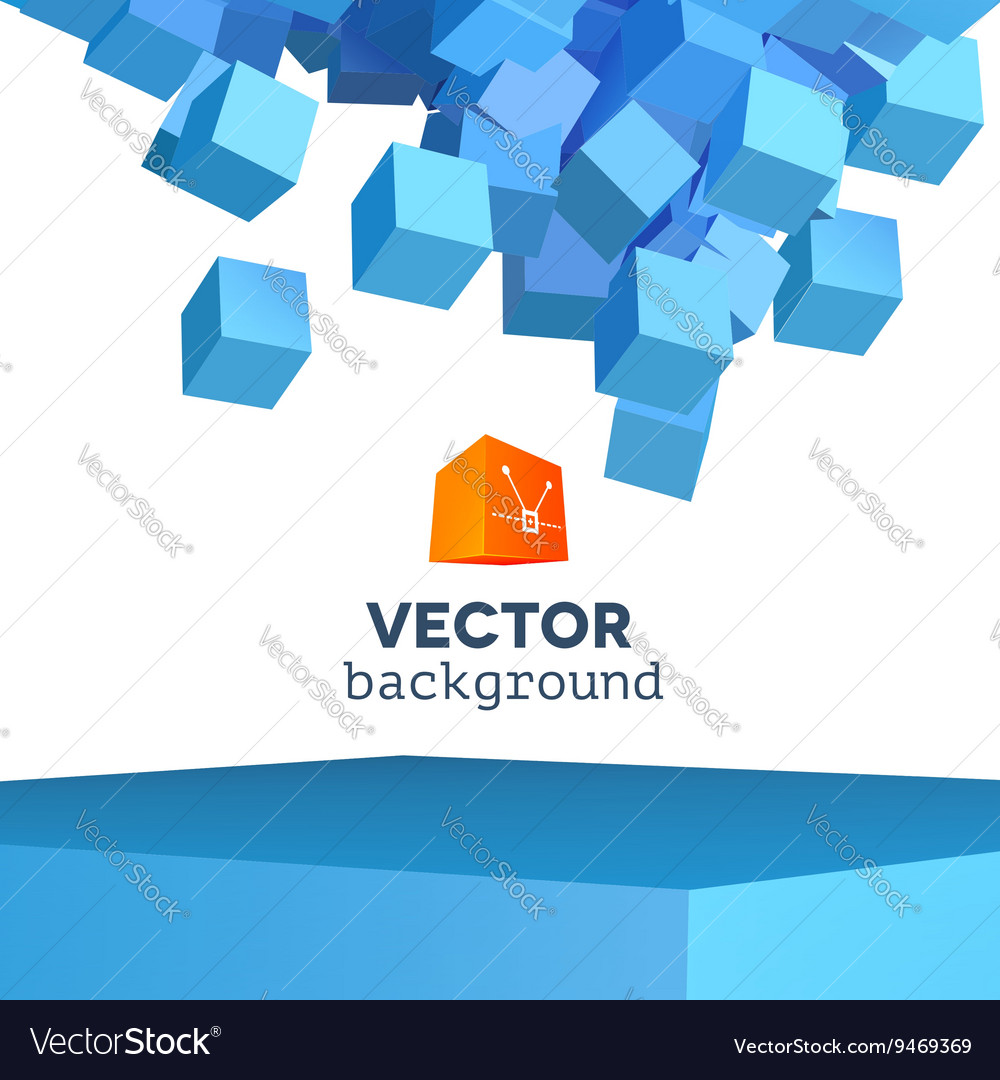 3D Explosive Cube Background